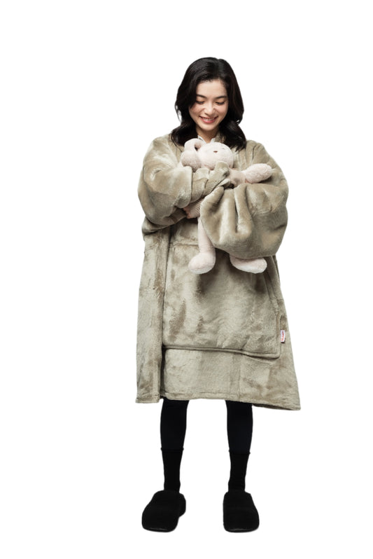 Khaki Wearable Blanket for Adults